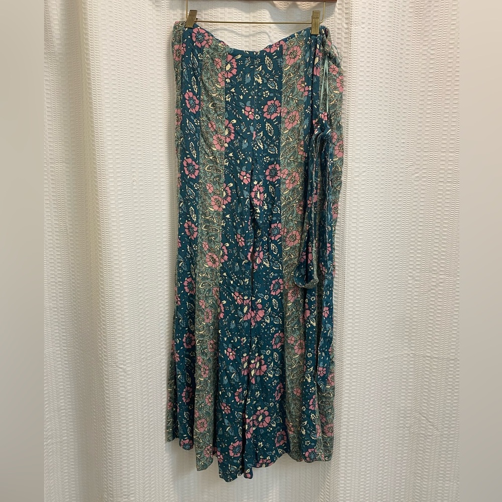 New Free People Bali Sultry Boho Flare Pants Sage  size S - Picture 4 of 8